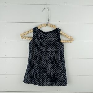 Baby Gap girls size 12-18 mos navy with white diamond design corduroy dress